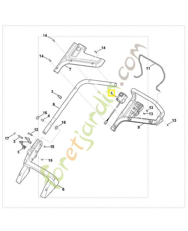 Commutateur d'homme mort 6338-430-0420. Pièce de rechange Sithl / Vicking
