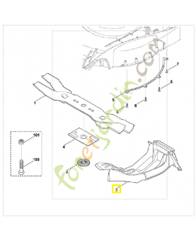 Obturateur mulching 6360-766-8300. Pièce de rechange Sithl / Vicking