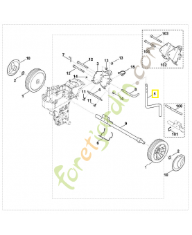 Éperon de terrage 6242-716-1400. Pièce de rechange Sithl / Vicking