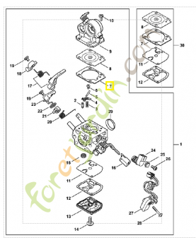 Joint de réglage 1140-129-0900. Pièce détachée Stihl / Vicking
