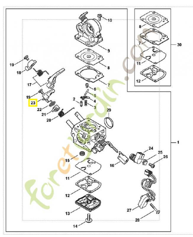 Levier de volet de démarrage Z010-042-A000. Pièce détachée Stihl / Vicking Levier de volet de démarrage Z010-042-A000. Pièce détachée Stihl / Vicking