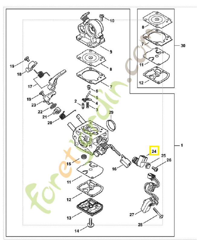 Électrovanne 0000-120-5104. Pièce détachée Stihl / Vicking Électrovanne 0000-120-5104. Pièce détachée Stihl / Vicking
