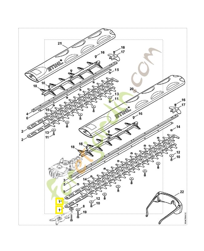 Couteau 620 mm / 24" 4851-710-6054. Pièce de rechange Sithl / Vicking