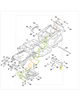 Panneau arrière inférieur 6165-763-1105. Pièce de rechange Sithl / Vicking