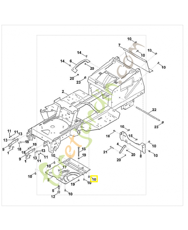 Vis taraud m8x16 9039-488-1782. Pièce détachée Stihl 