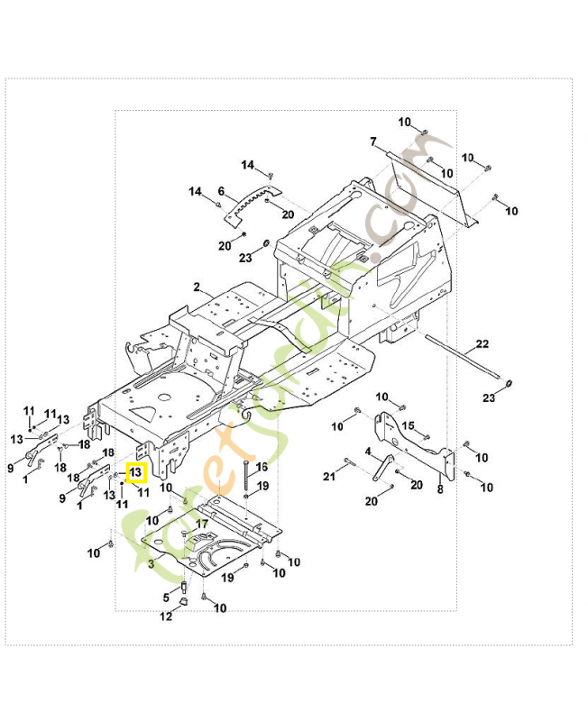 Rondelle 6.4x15x16 9307-021-0140. Pièce de rechange Sithl / Vicking