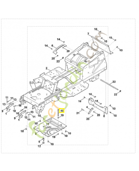 Vis a six pans m8x130 9008-319-2080. Pièce de rechange Sithl / Vicking
