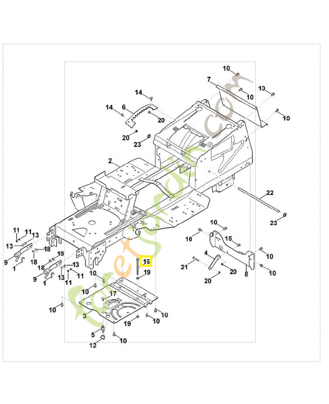 Vis a six pans m8x130 9008-319-2080. Pièce de rechange Sithl / Vicking