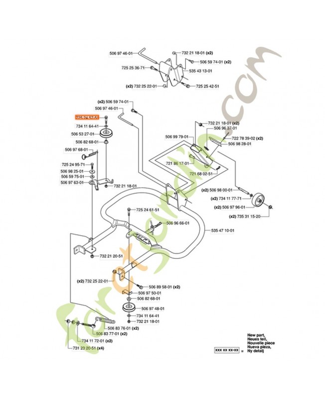 Vis 725245751 husqvarna. Pièce de rechange Husqvarna