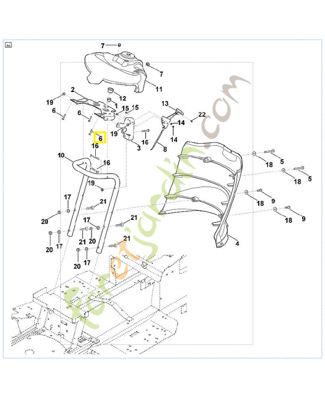 Vis cylindrique p5x22 9074-478-4131. Pièce de rechange Sithl / Vicking