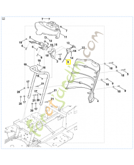 Câble de commande des gaz 6170-180-1120. Pièce de rechange Sithl / Vicking