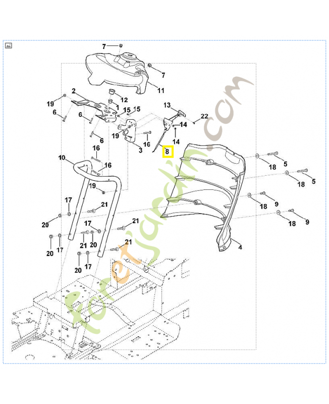 Câble de commande des gaz 6170-180-1120. Pièce de rechange Sithl / Vicking