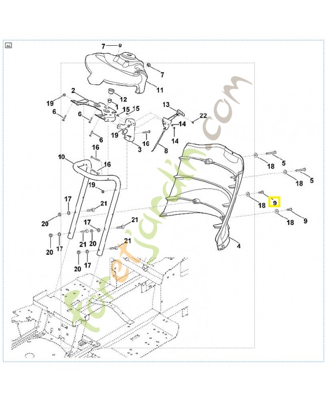 Vis taraud m6x20 9039-488-1287. Pièce de rechange Sithl / Vicking