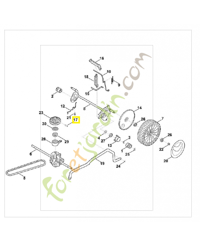 Goupille élastique 9380-620-2620. Pièce de rechange Sithl / Vicking