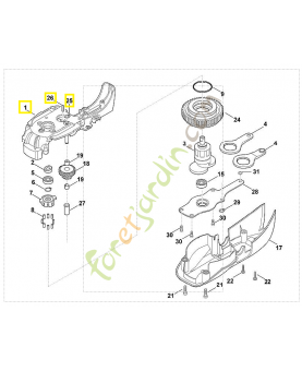 Carter de réducteur 6460-641-0301. Pièce de rechange Sithl / Vicking