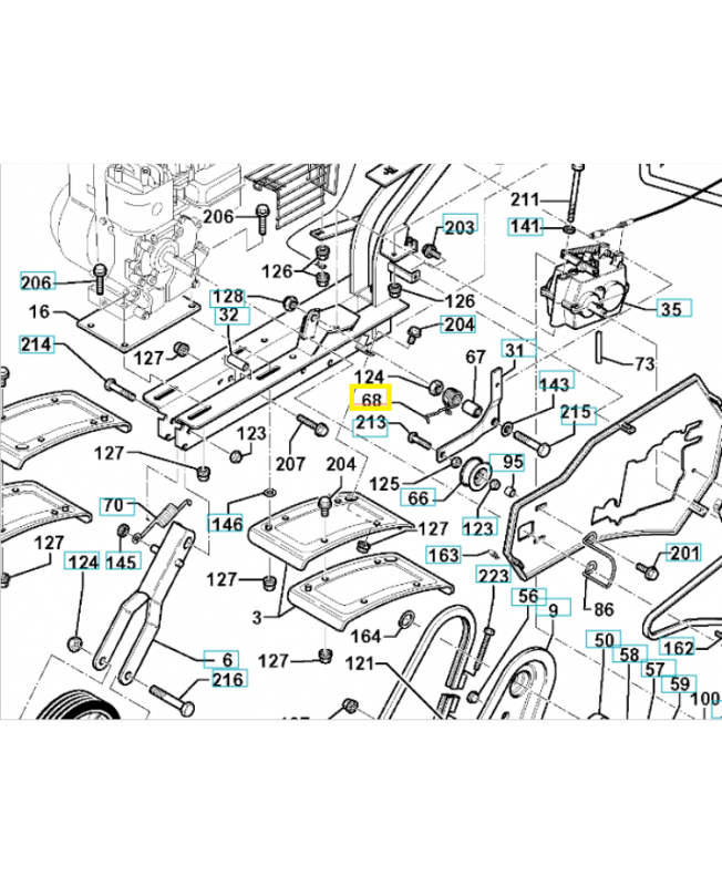 Ressort  519653090. Pièce de rechange Husqvarna