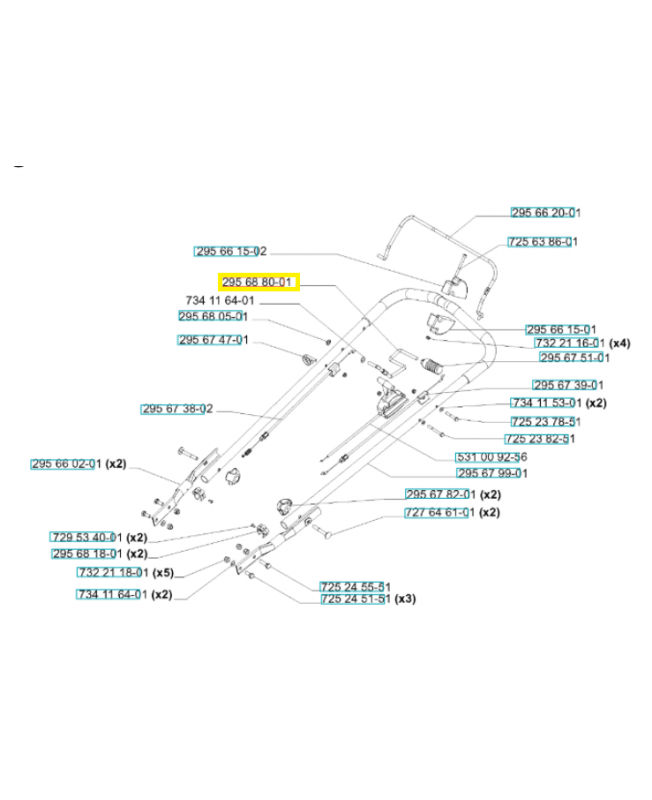 Levier 295688001. Pièce de rechange Husqvarna