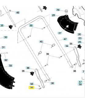 Goujon de guidon 532194192. Pièce de rechange Husqvarna