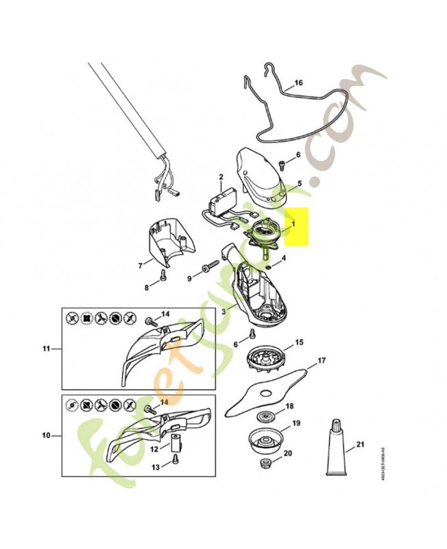 Moteur électrique fsa 90 4863-600-0201. Pièce détachée Stihl / Vicking