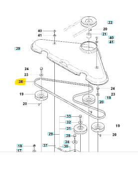 Courroie Husqvarna ref. 589514601