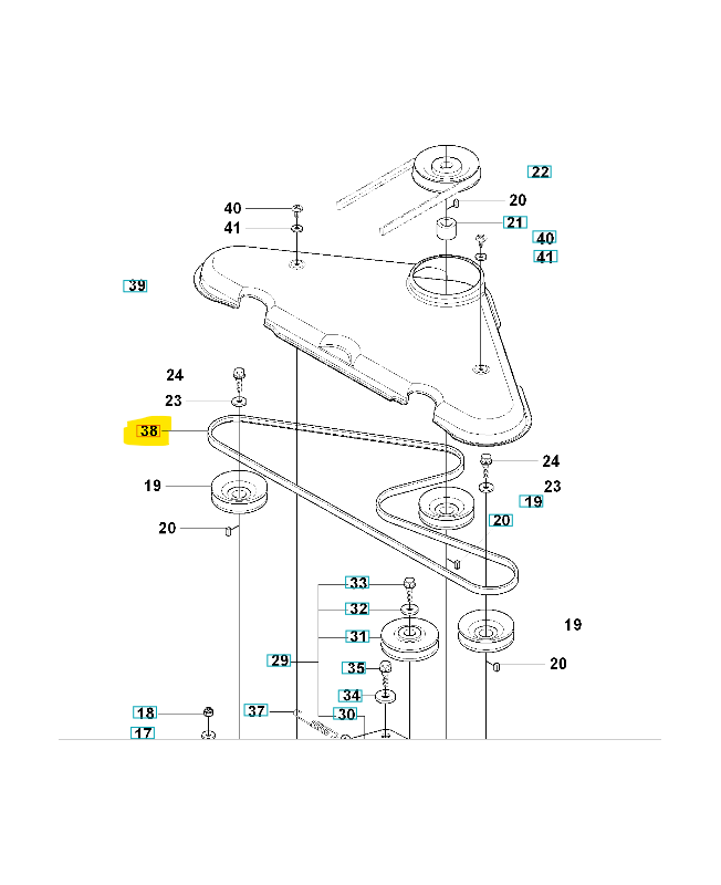 Courroie Husqvarna ref. 589514601