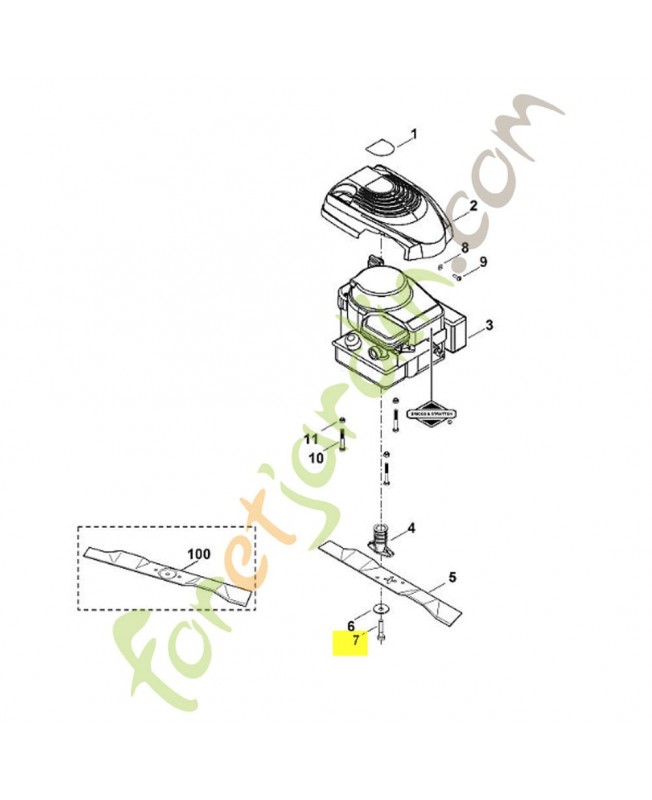 Vis a six pans 3/8 9008-341-9076. Pièce de rechange Sithl / Vicking