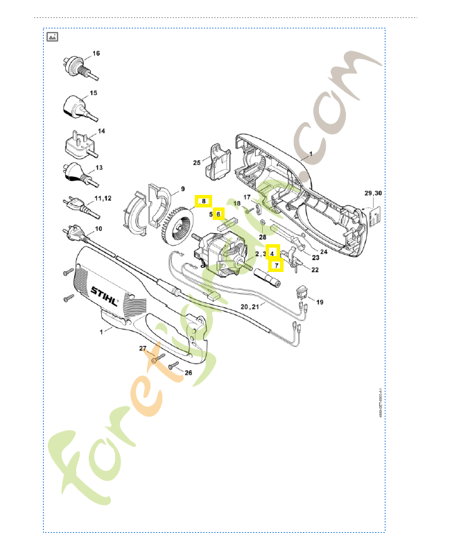 Moteur électrique 230v/te 600 6440-600-0200. Pièce de rechange Sithl / Vicking