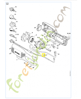 Câble électrique 230 V 6440-440-1901. Pièce de rechange Sithl / Vicking