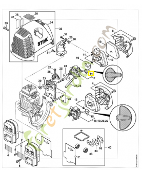 Bouton de réglage 4180-182-9502. Pièce de rechange Sithl / Vicking