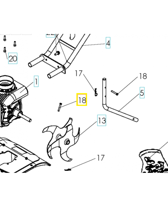 goupille 501985501. Pièce de rechange Husqvarna