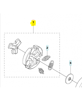 EMBRAYAGE 521557401. Pièce de rechange Husqvarna