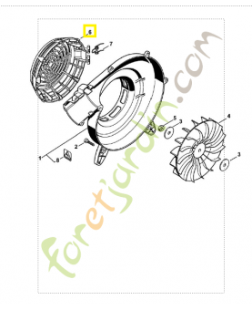Grille de protection 4229-706-8000. Pièce de rechange Sithl / Vicking