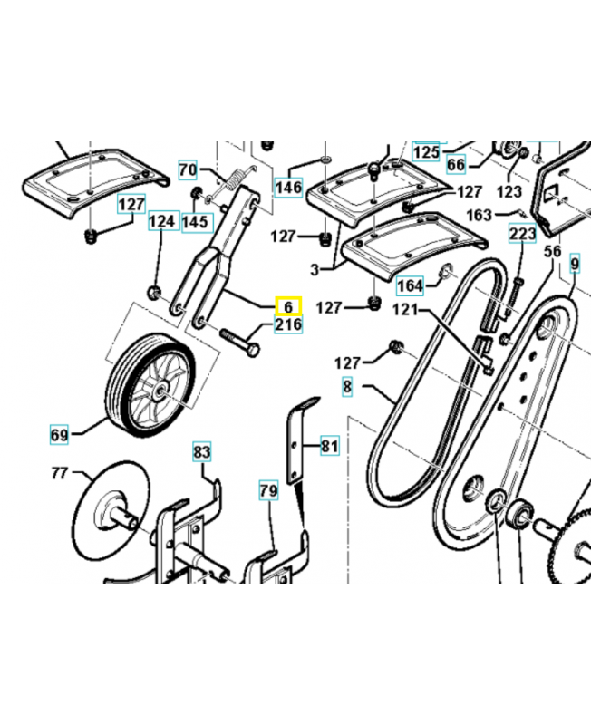 Support 519653460. Pièce de rechange Husqvarna