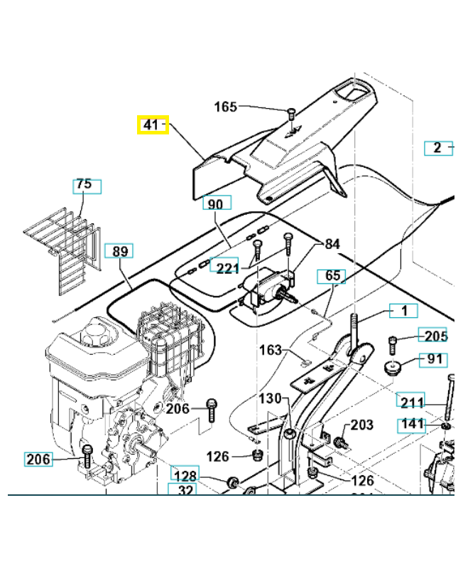 Couvercle 531008225. Pièce de rechange Husqvarna