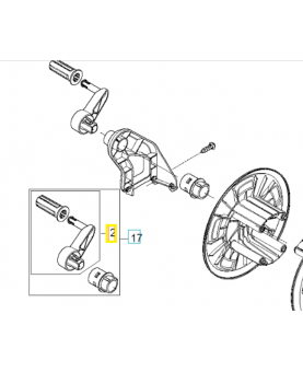 Poignée 593095701. Pièce détachée Husqvarna