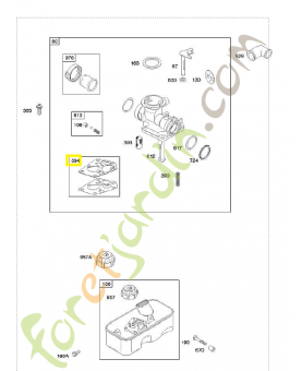 795083 Diaphragme carburateur 0003-000-2216. Pièce de rechange pour moteur thermique Briggs et Straton