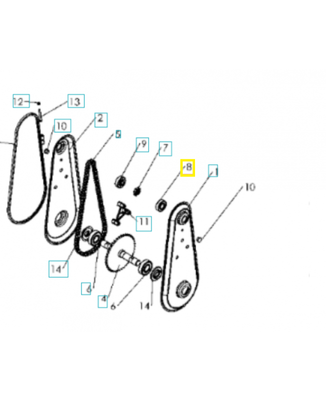 Roulement 505544001 remplace référence 519653094  
