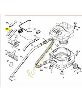 Embout oblique stihl 4901-502-2400- Pièce de détachée Sithl / Vicking