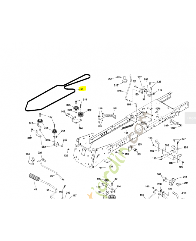 COURROIE husqvarna 591065310. Pièce détachée Husqvarna
