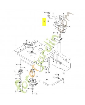 Vis de pot échappement 5/16-18 596134201. Pièce de rechange Husqvarna