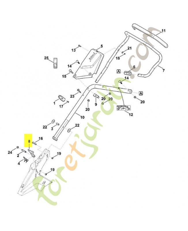 Levier d'encliquetage Stihl ref. 6364-763-6010