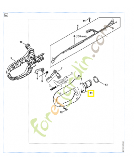 Monture de poignée 4237-791-0610. Pièce détachée Stihl / Vicking