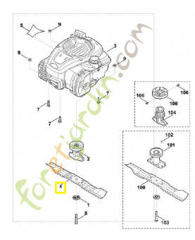 Lame 6350-702-0103. Pièce détachée Stihl / Vicking