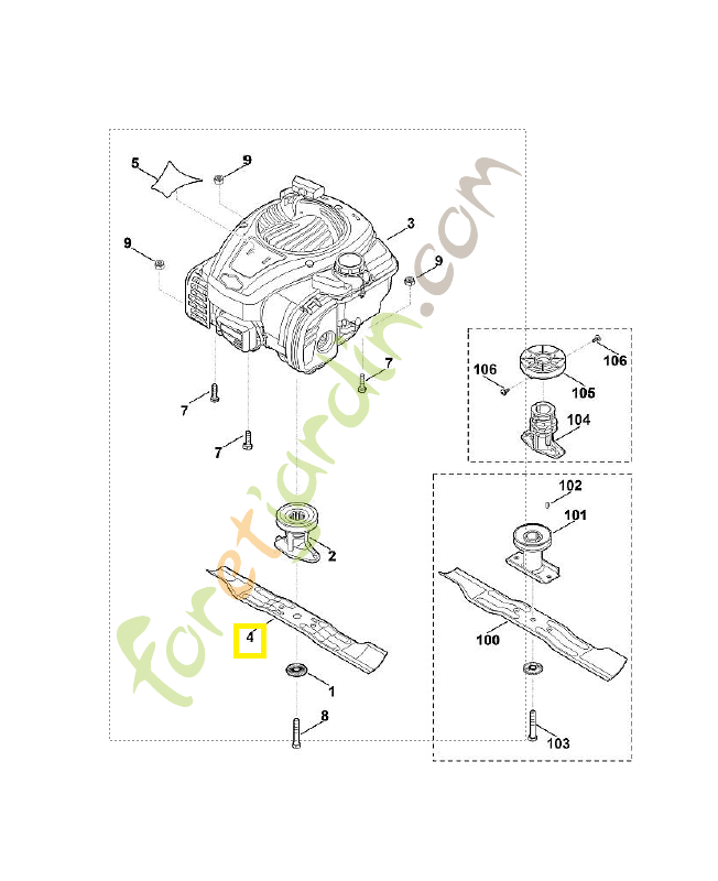 Lame 6350-702-0103. Pièce détachée Stihl / Vicking Lame 6350-702-0103. Pièce détachée Stihl / Vicking