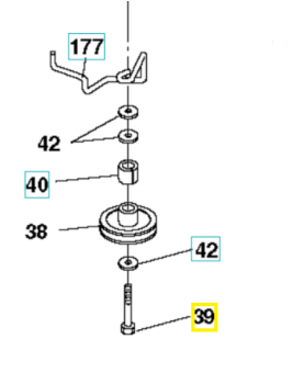Boulon 874760644. Pièce de rechange Husqvarna