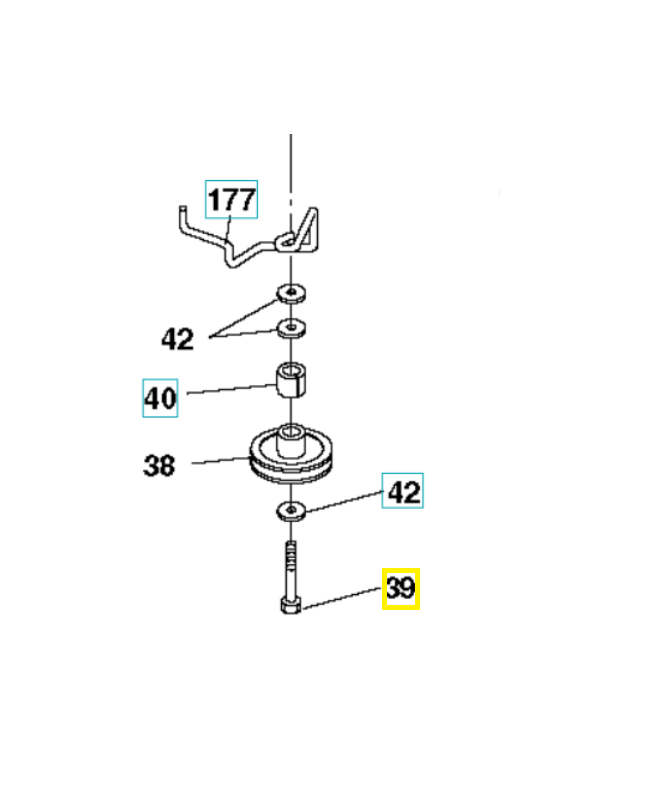 Boulon 874760644. Pièce de rechange Husqvarna