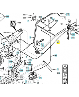 Câble 531008583. Pièce de rechange Husqvarna