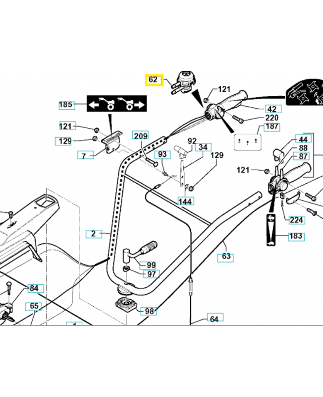 Soupape 531008248. Pièce de rechange Husqvarna