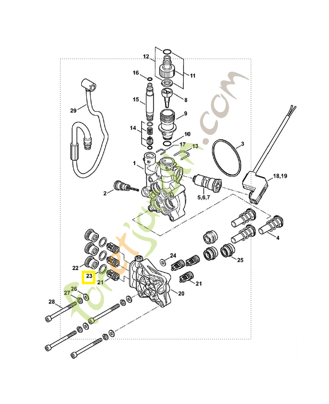Joint torique 11,7x2 9645-948-7547. Pièce de rechange Sithl / Vicking