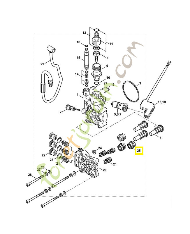 Jeu de joints piston 4775-007-1001. Pièce détachée Stihl / Vicking